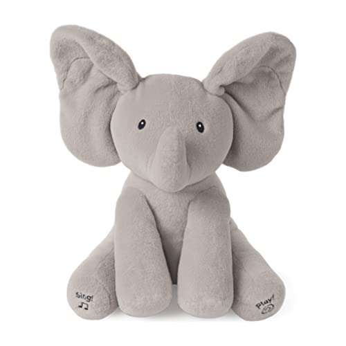 GUND Baby Animated Flappy The Elephant Stuffed Animal Plush, Gray, 12'