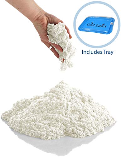 CoolSand Off-White 5 Pound Refill Pack - Including: 5 Pounds Moldable Indoor Play Sand, Storage Bucket and Inflatable Sandbox