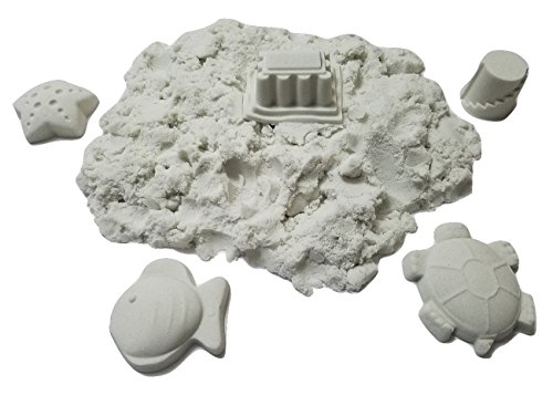 JM Future Refill Space Sand/Moon, Crazy Magic Mold-N-Play Educational Creative Fun Kids Toy DIY, 2 lb., Pure White