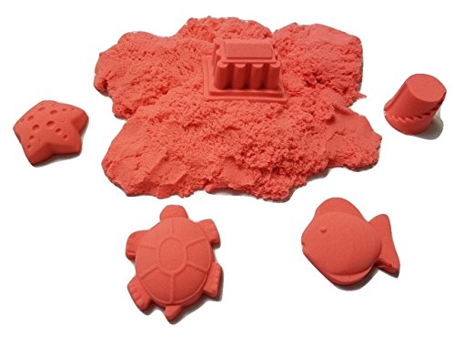 JM Future Refill Space Sand/Moon/Crazy Magic Sand Mold-N-Play Educational Creative Fun Kids Toy DIY, 2 lb., Orange