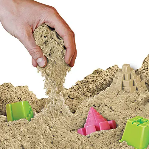NATIONAL GEOGRAPHIC Play Sand - 12 Lbs of Sand with Castle Molds (Natural) - A Kinetic Sensory Activity