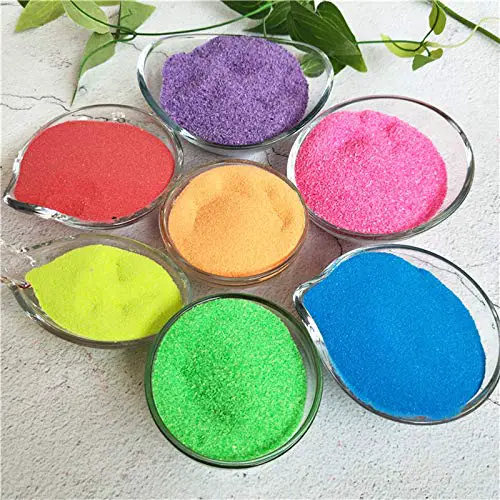 MEIEST 7 Pack Colorful Magic Sand,Amazing Hydrophobic Sand Space Sand,Never Gets Wet Sand,Play Sand Colored Sand Toys for Kids & Adults,Educational Innovations Gift,Novelties Party Favors(7 Colors)