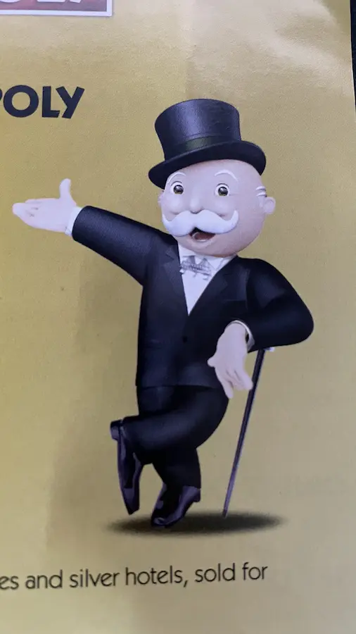 Mr Monopoly from Monopoly Deluxe Rule book
