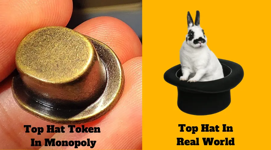 Top Hat In Monopoly and in Real Life Side by Side
