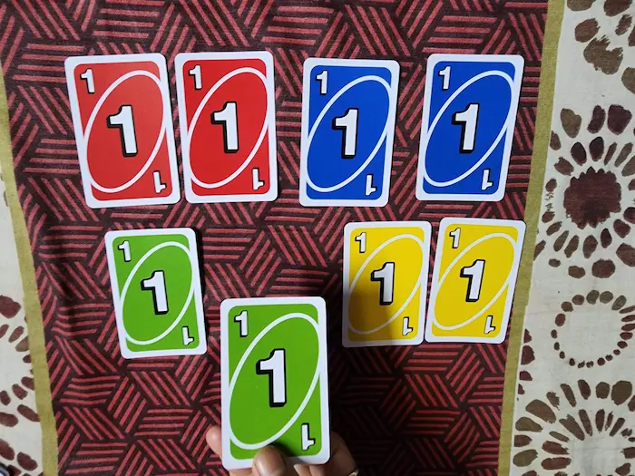 All Number 1 Cards in UNO