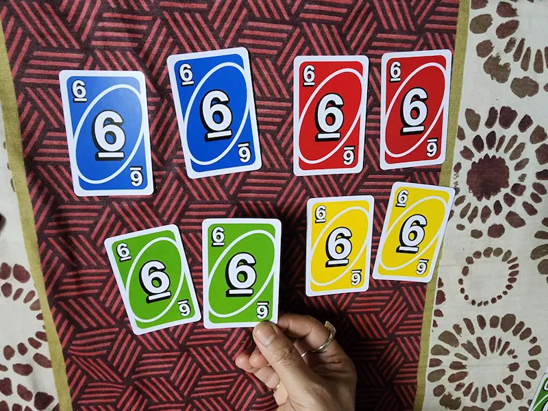 All UNO Number 6 Cards