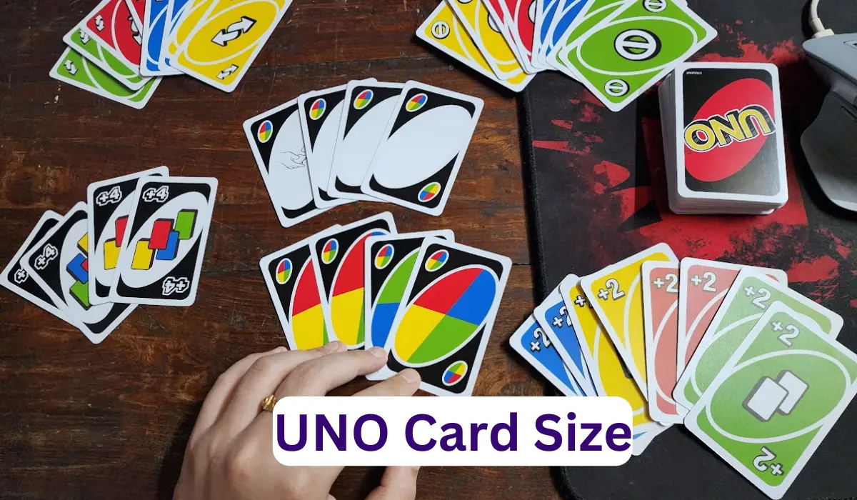 UNO Card Size or Dimensions (in inches, mm)