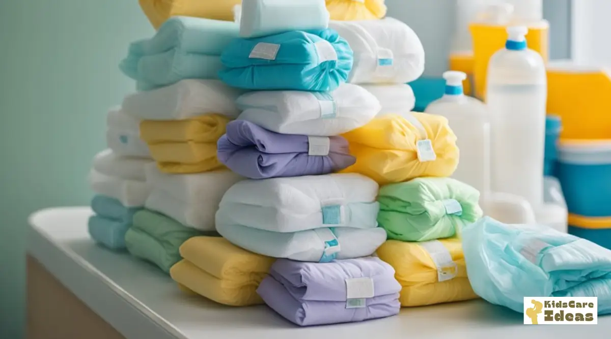 Various materials used in the production of disposable diapers