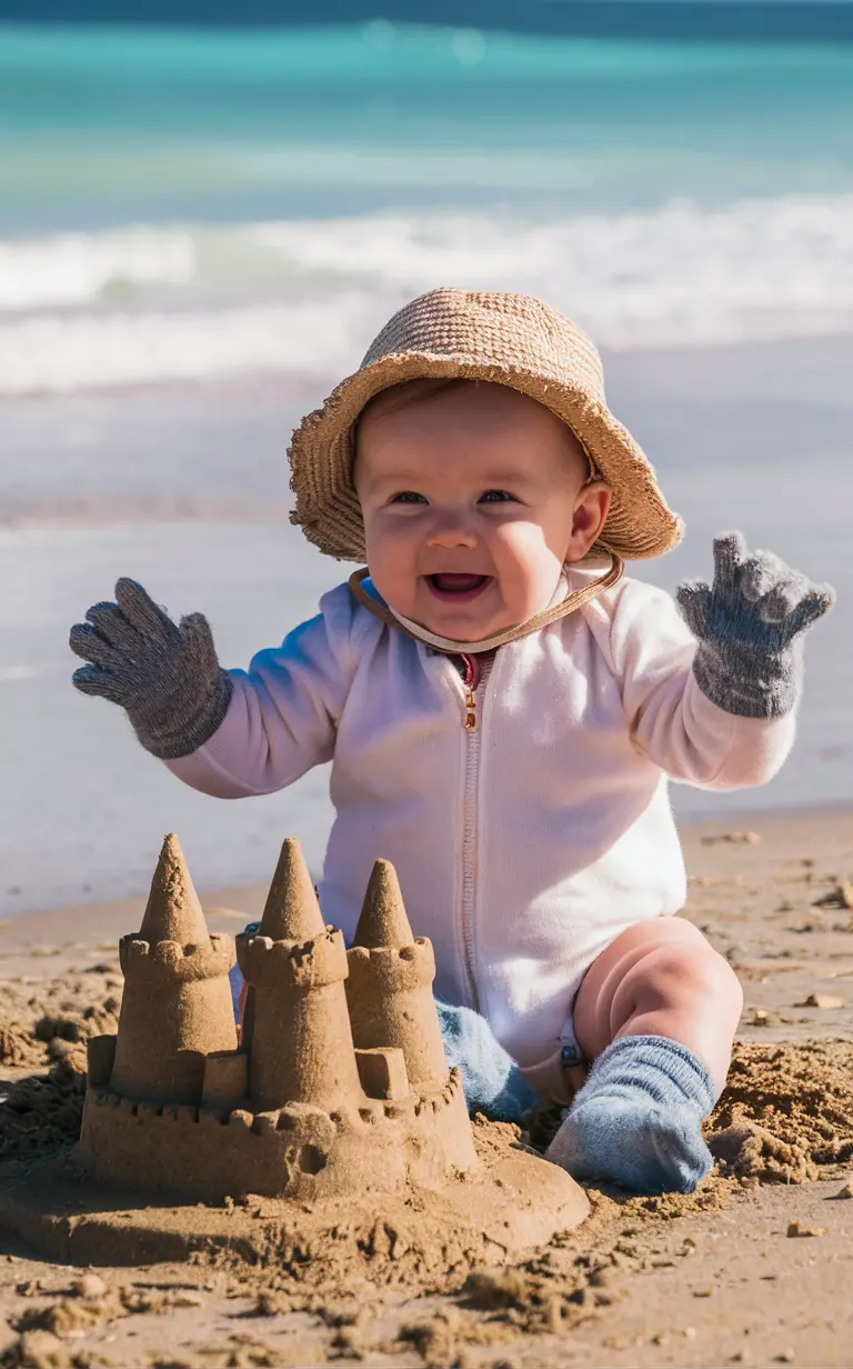 Beach sandcastle