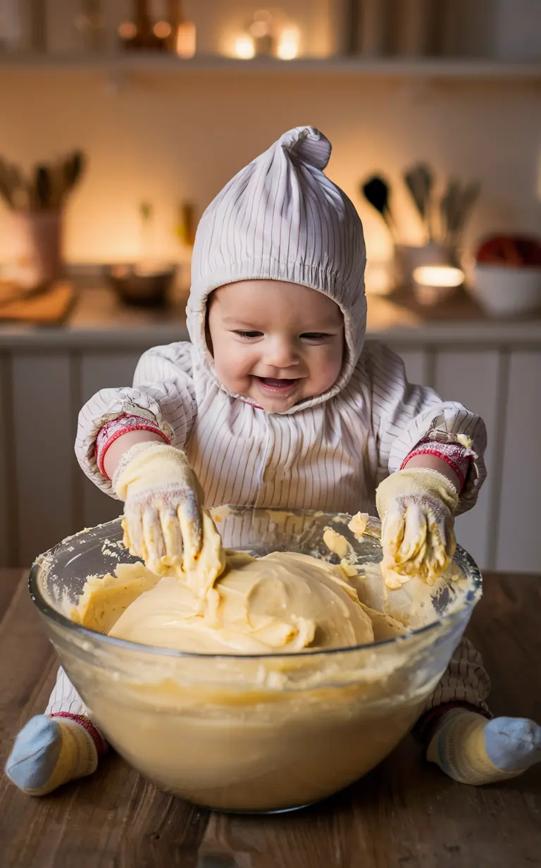 Cake batter mess