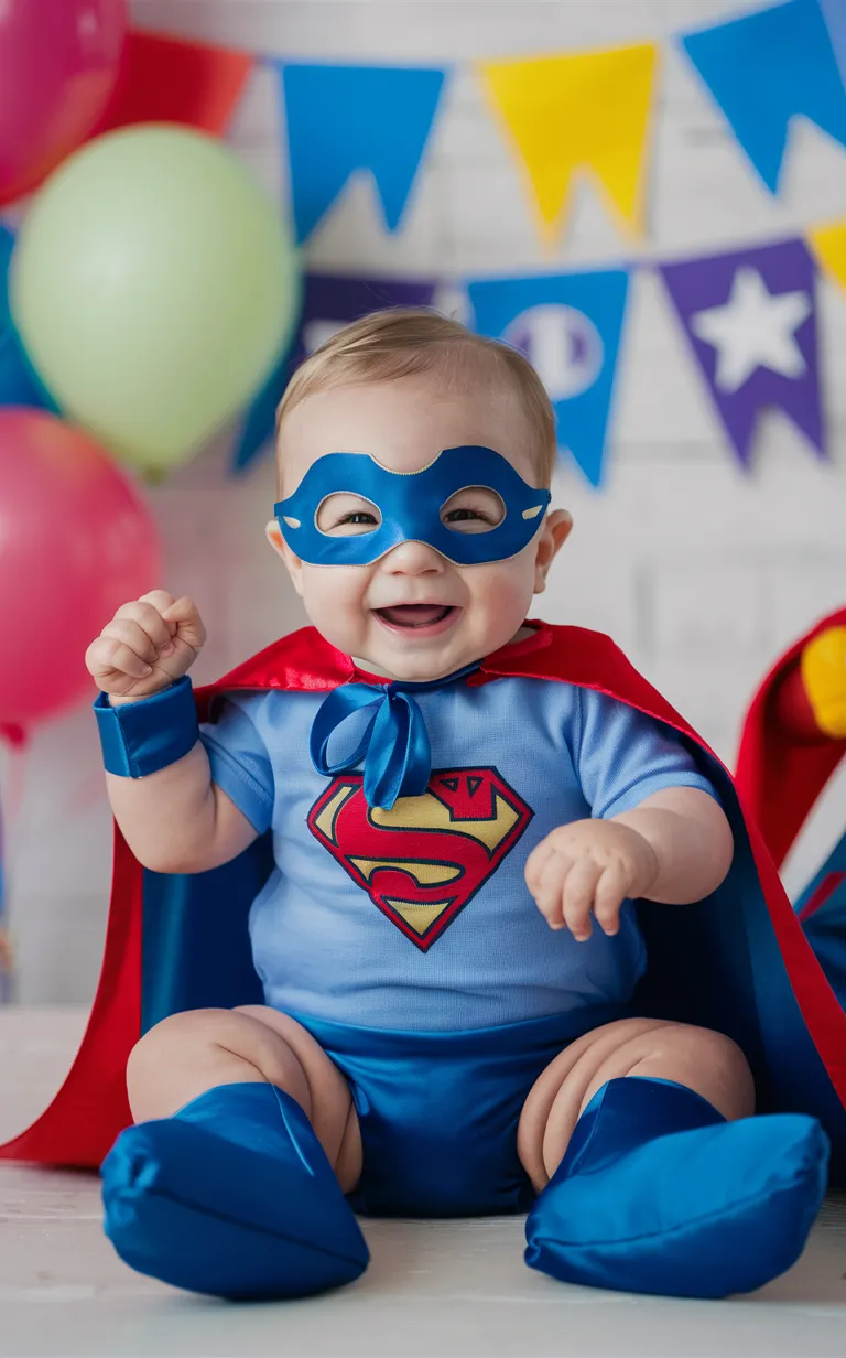 6 month old Dress up as superheroes