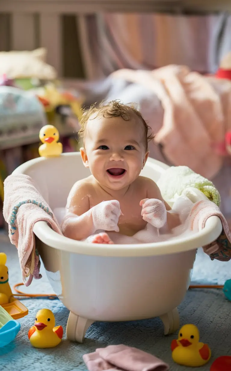 First bubble bath