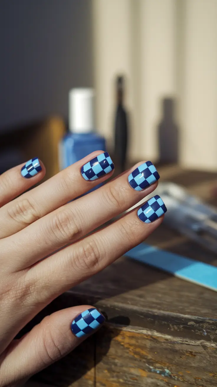 Blue Checkerboard