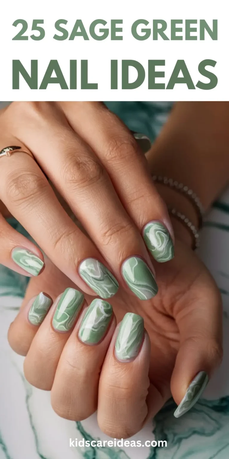 Sage green nail ideas