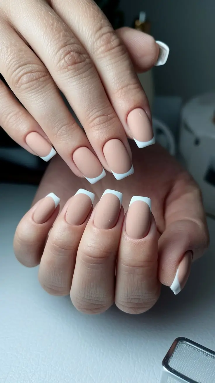 Matte Nude Color Nails