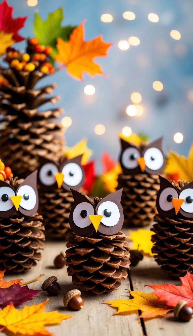 Pine Cone Owls