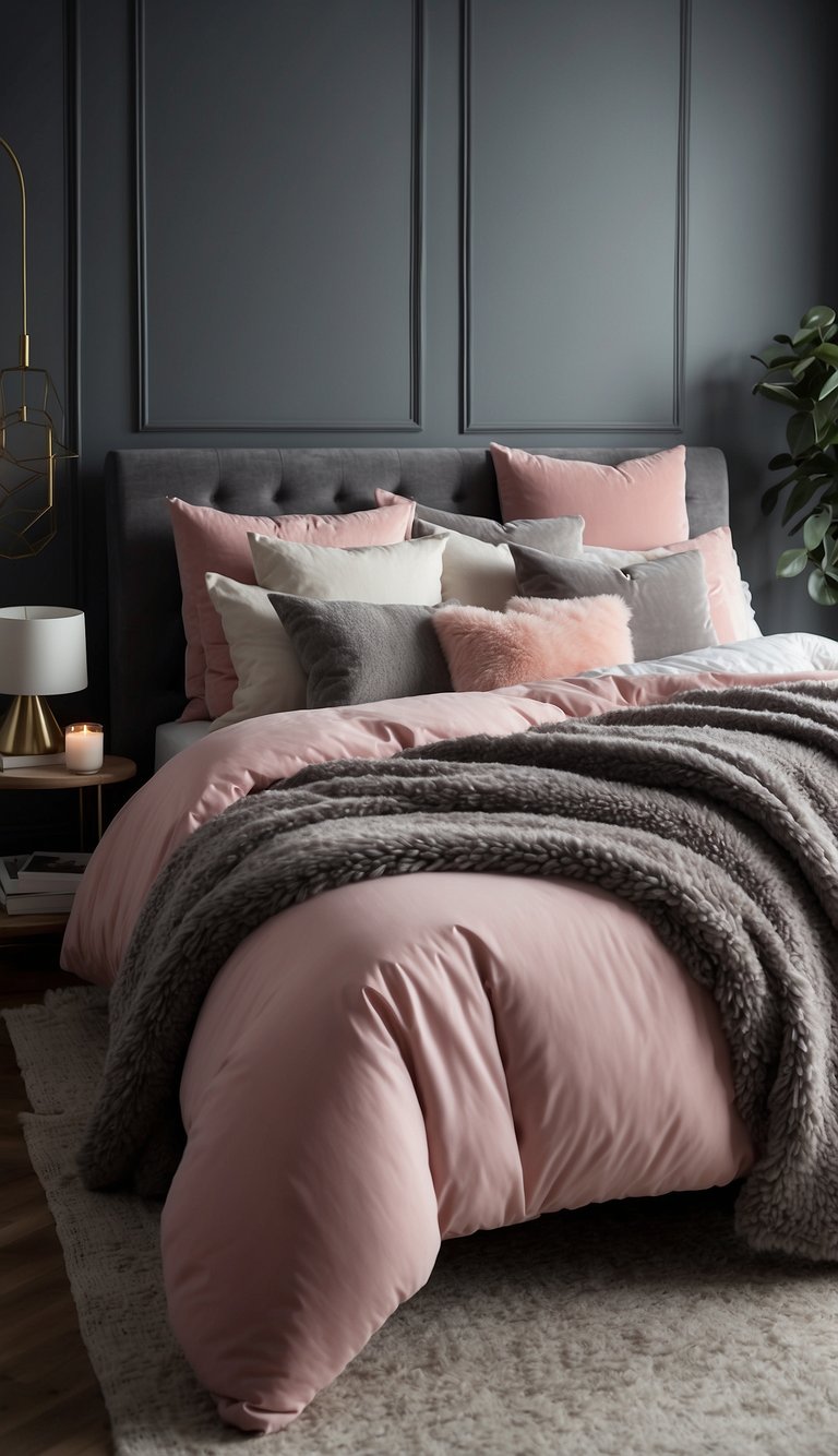 Grey and Pink Bedroom Ideas