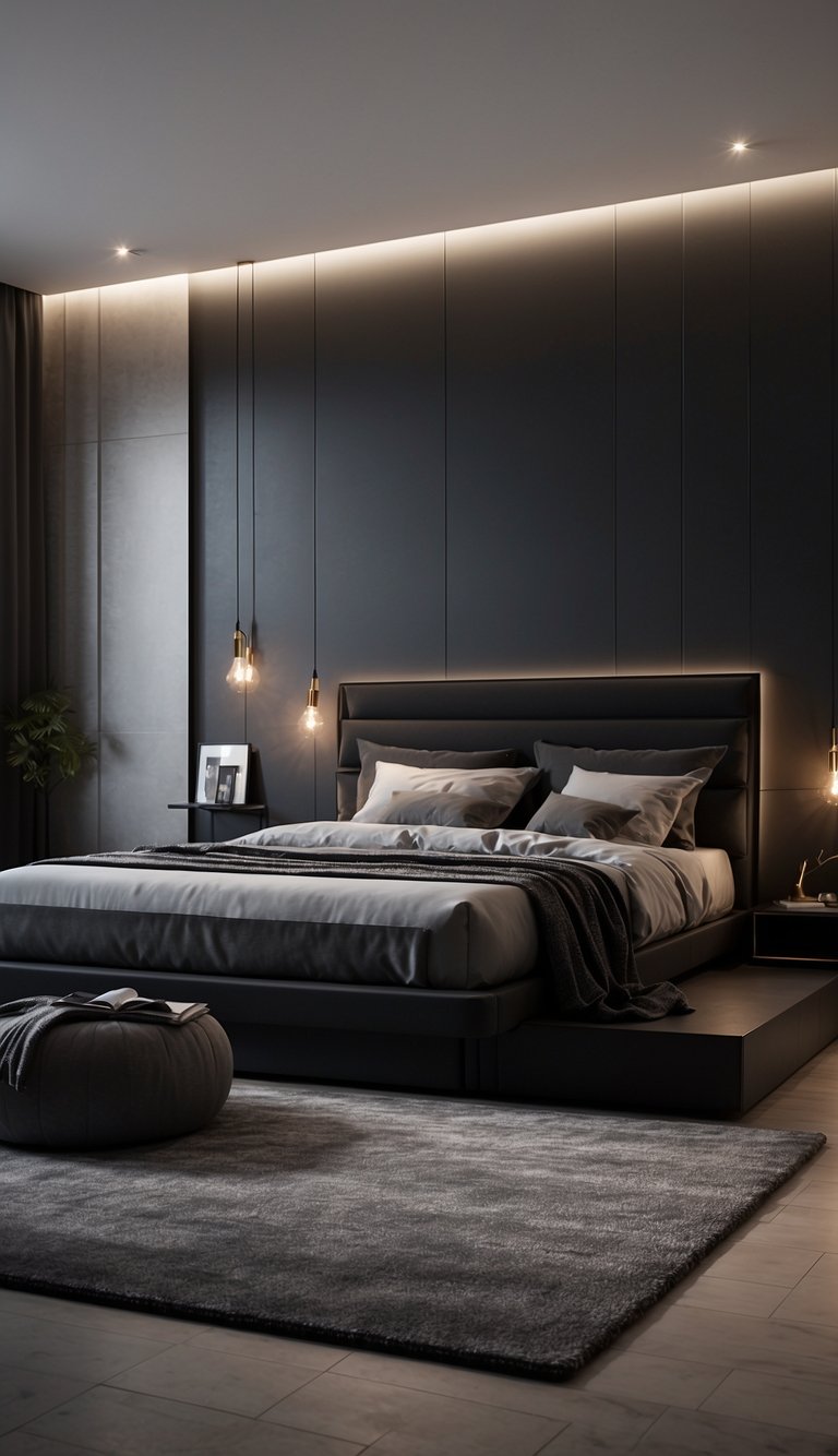 Black Bedframe Bedroom Ideas