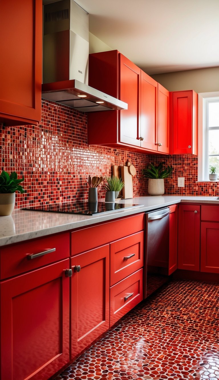 Artistic Red Mosaic Inspirations