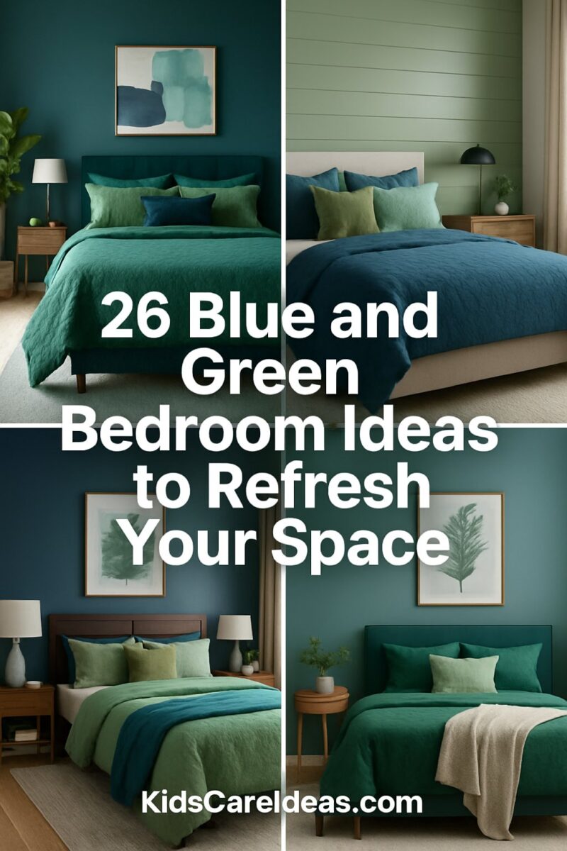 Blue and Green Bedroom Ideas