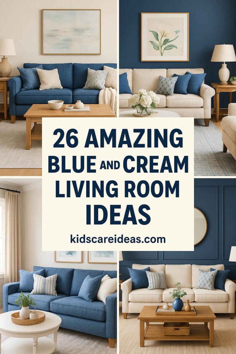 Blue and Cream Living Room Ideas