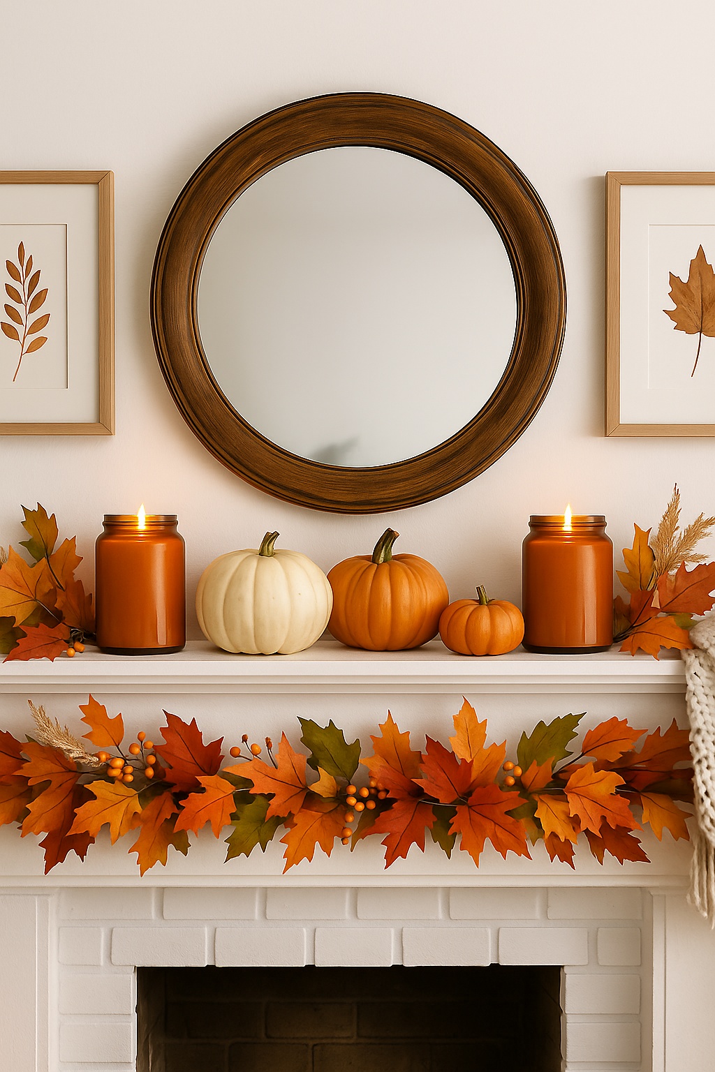 Pumpkin spice-scented candles