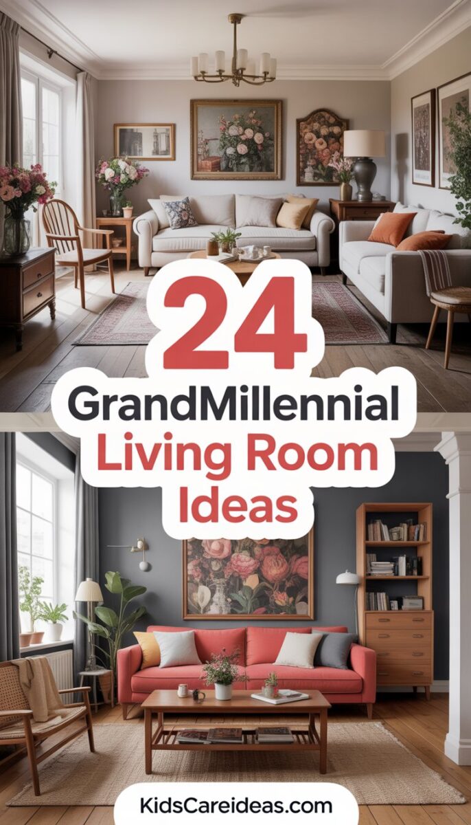 grandmillennial living room ideas