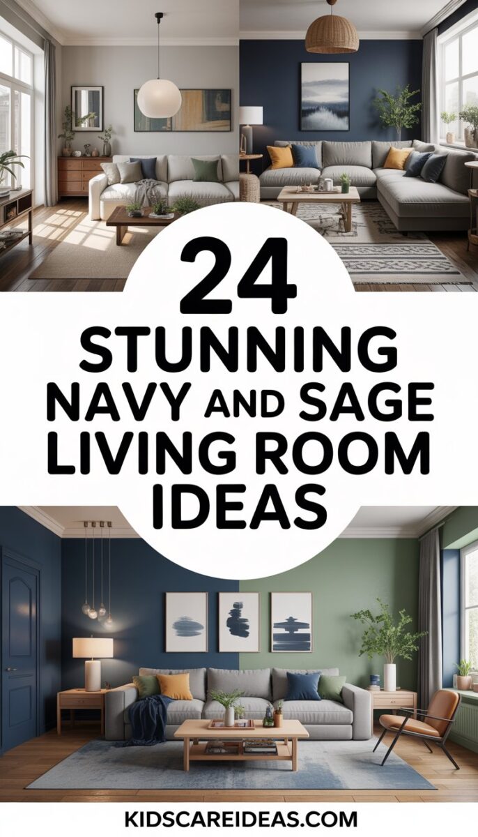 Navy and Sage Living Room Ideas