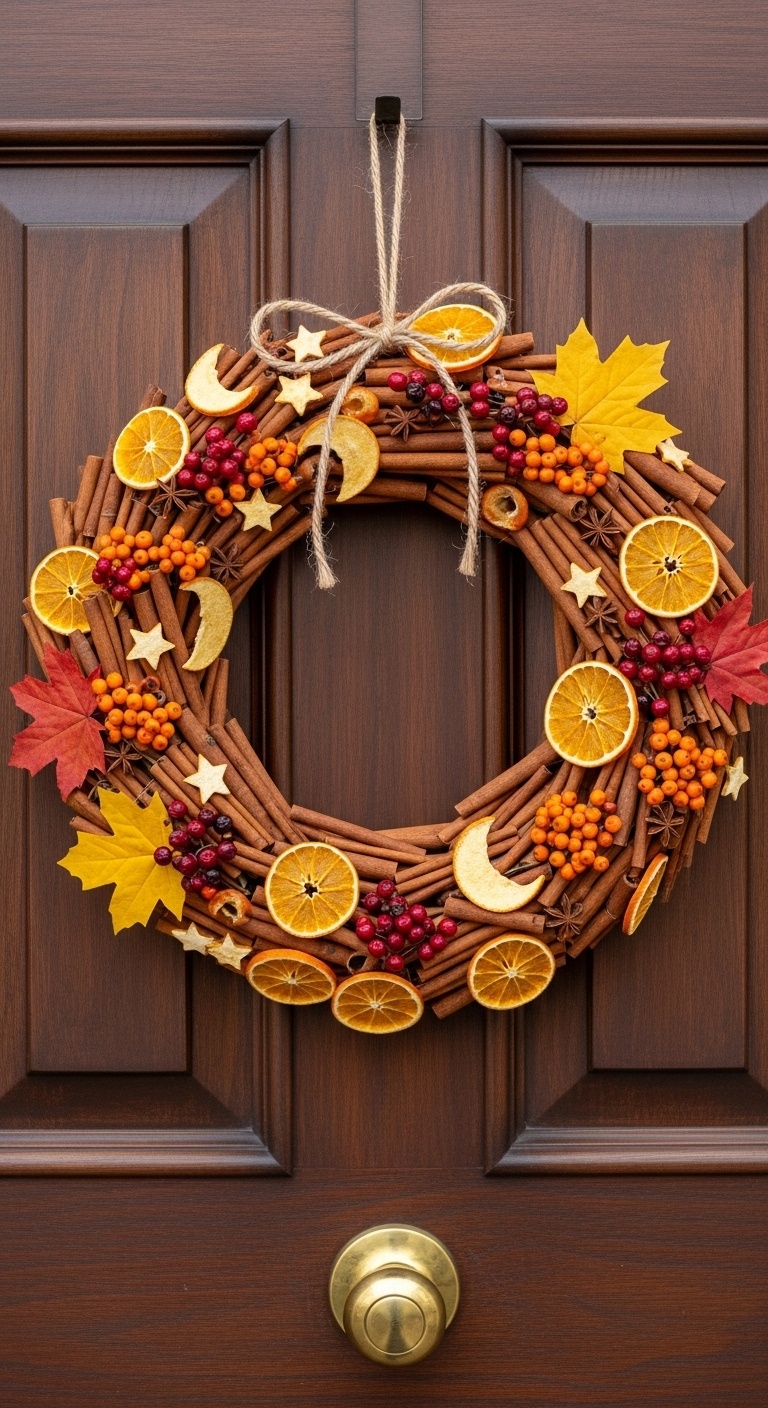 Cinnamon Stick and Orange Slice Wreath