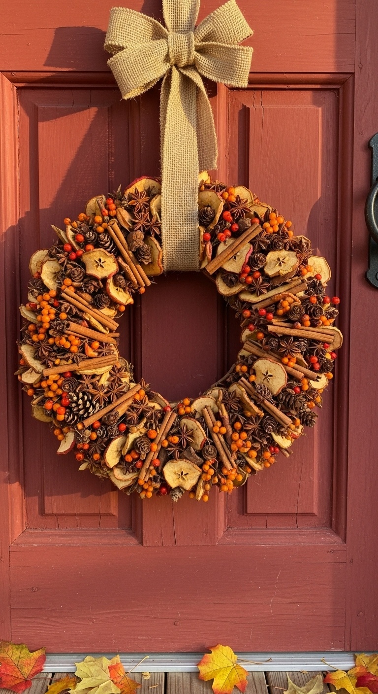 Full Apple and Star Anise Spice Wreath