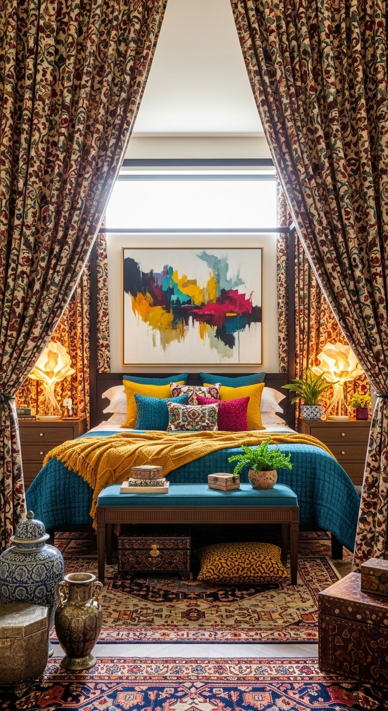 Layer patterned curtains