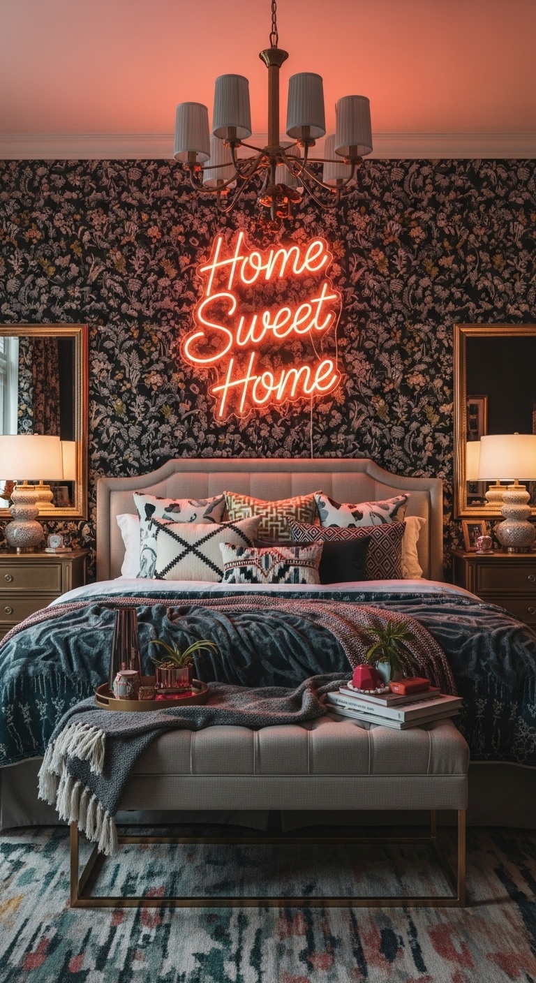 Add a neon quote sign