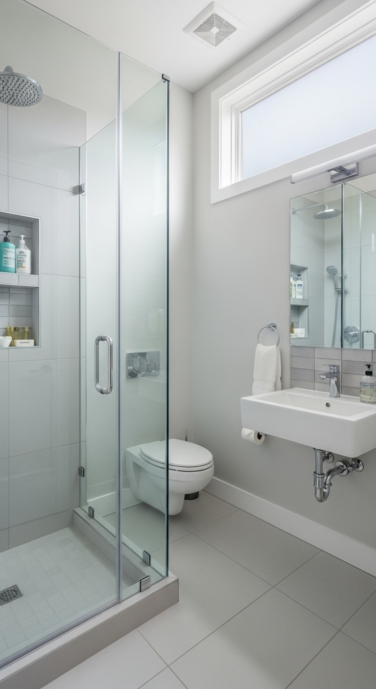 Use glass shower doors