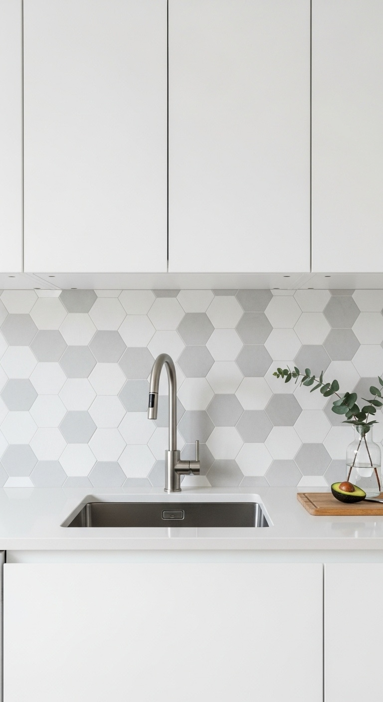 Hexagonal Tiles in the kitchen