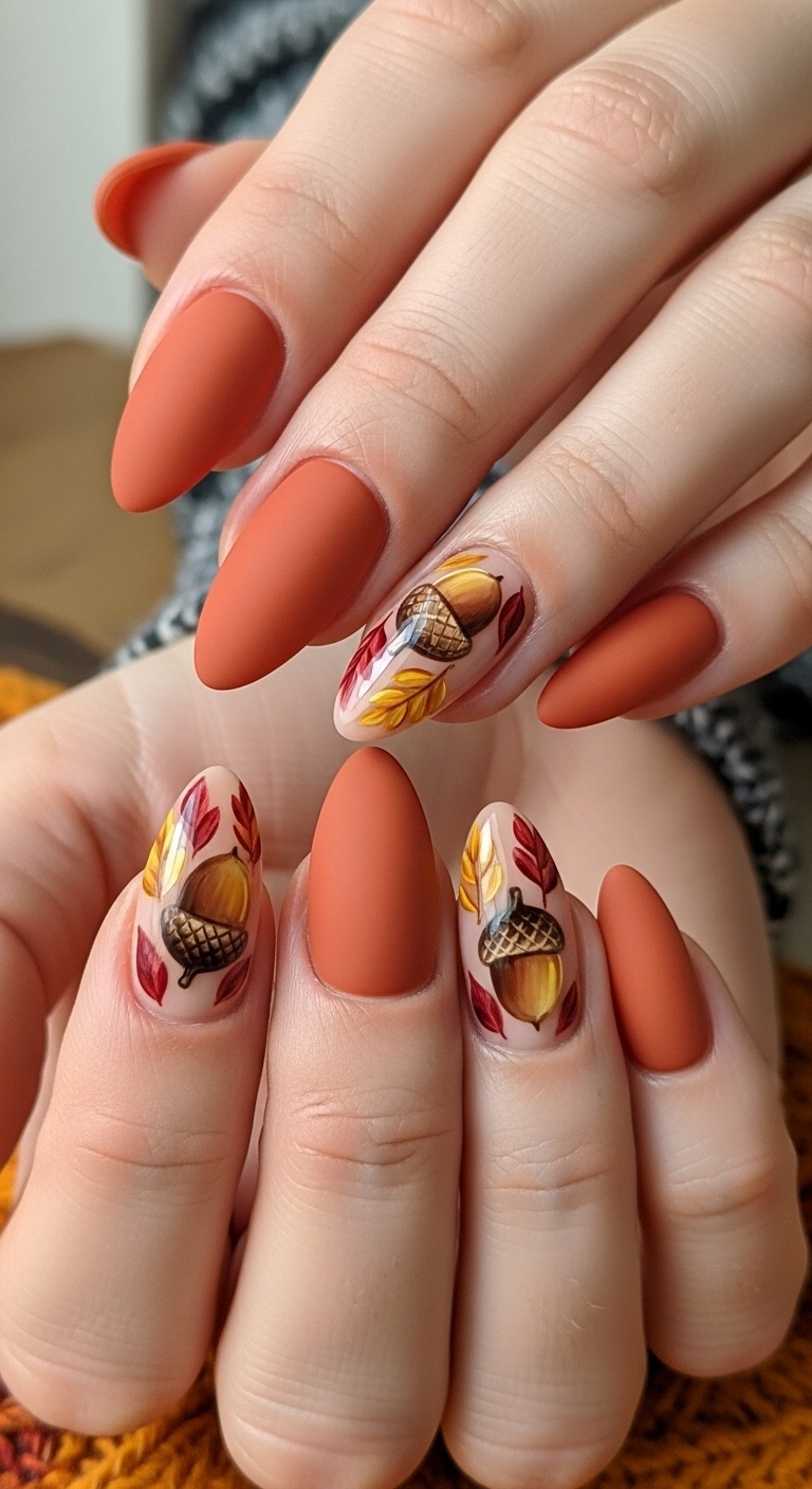 Acorn Accent Nails