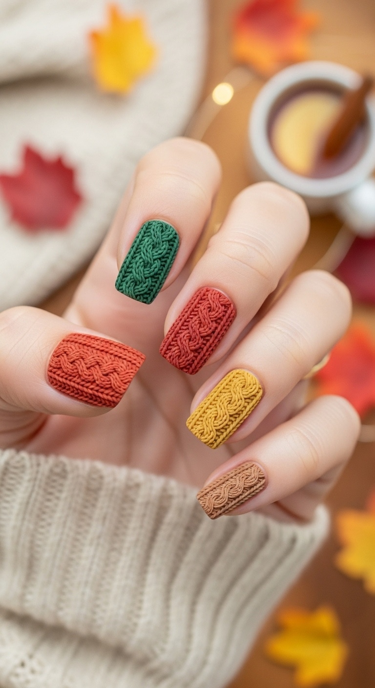 Sweater Texture Nails