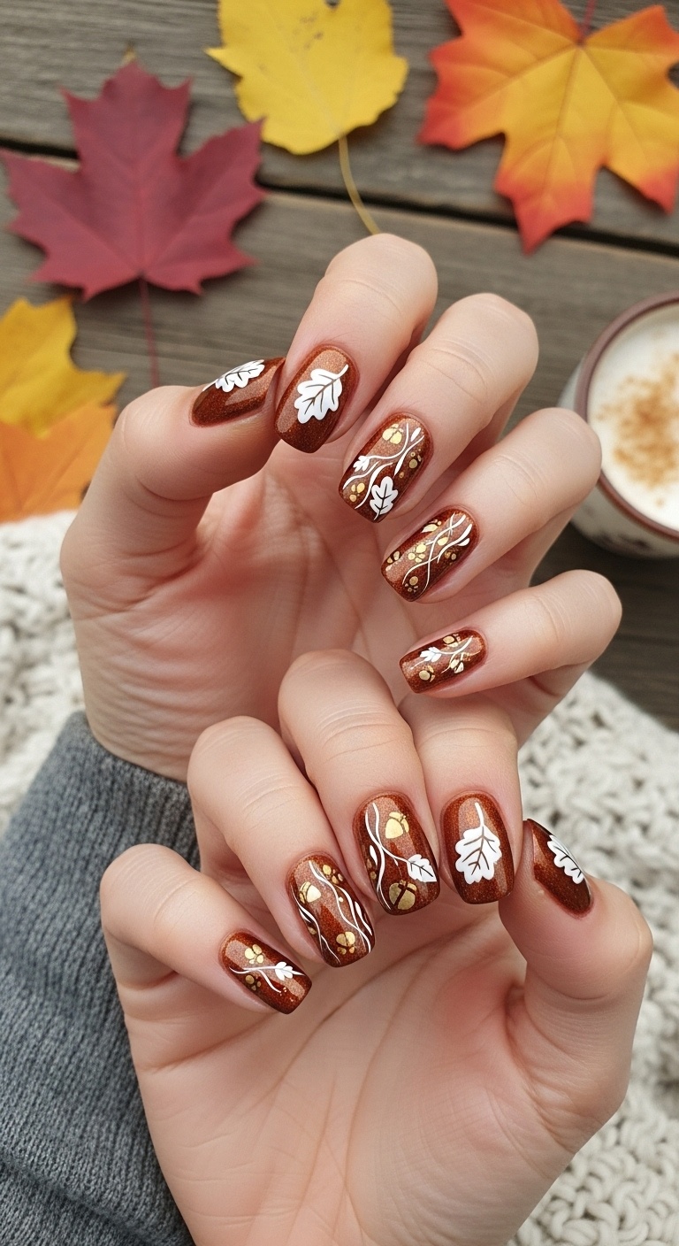 Chestnut Shimmer Polish Design 1