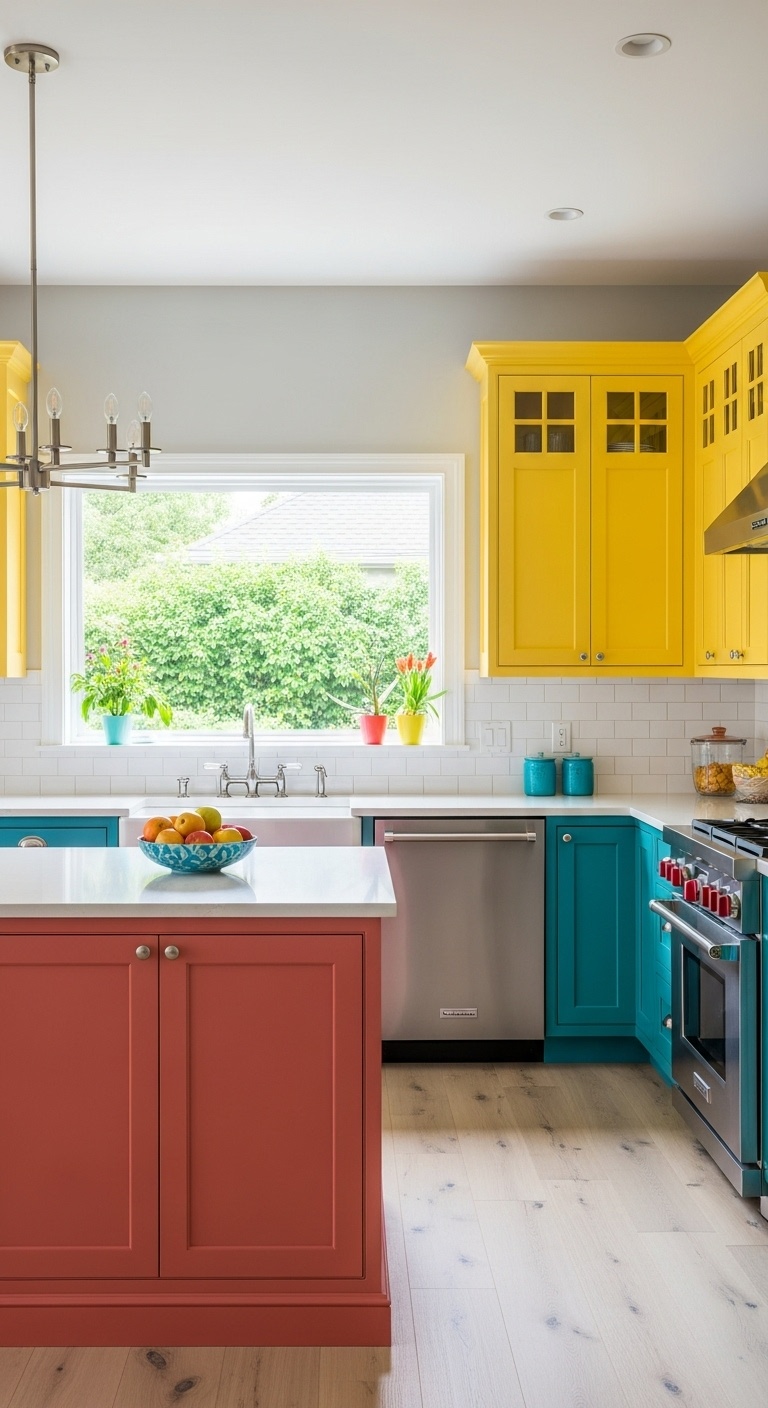 Vibrant cabinet paint