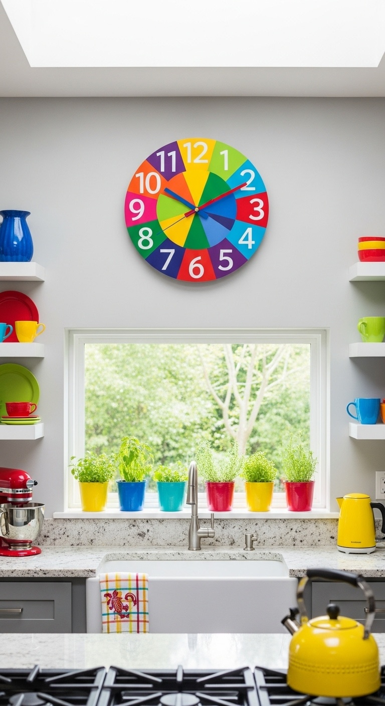Vibrant kitchen clock