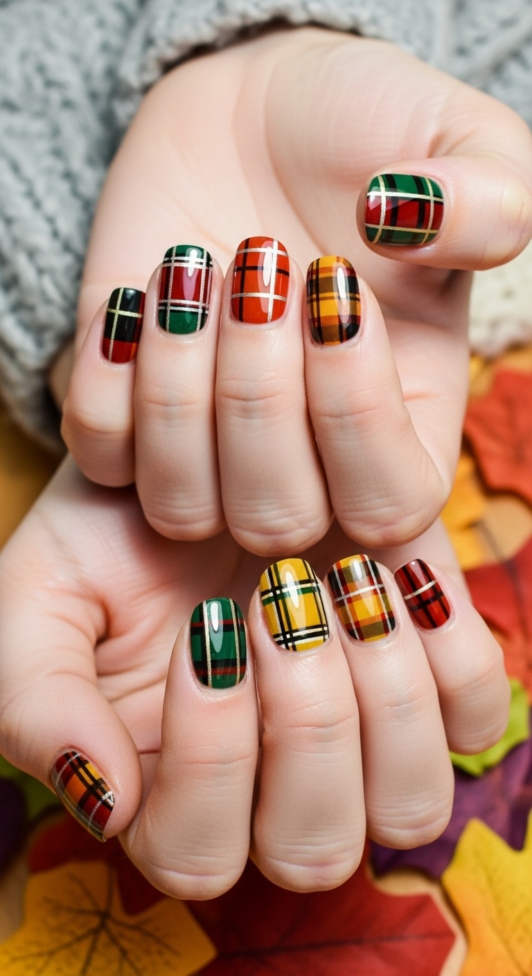 Plaid pattern stamping