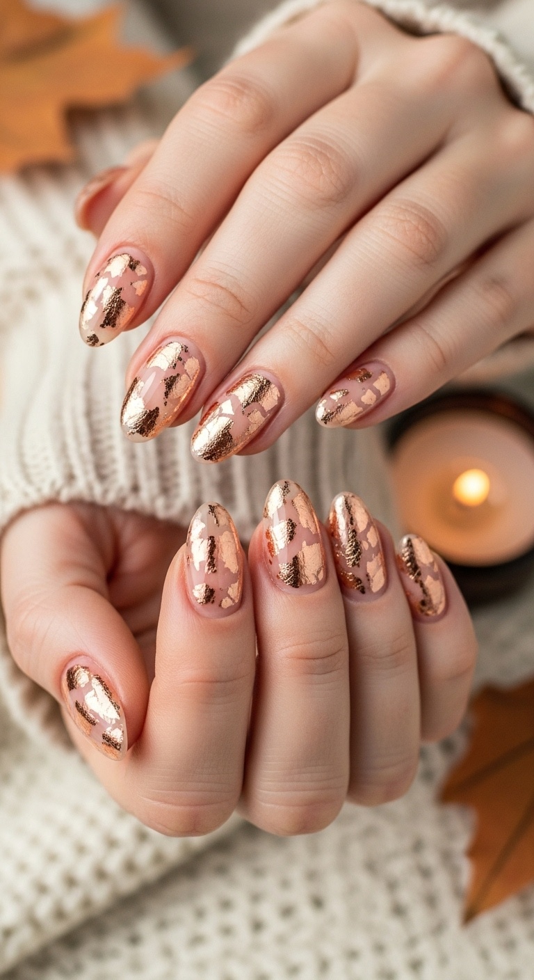 Copper leaf flakes