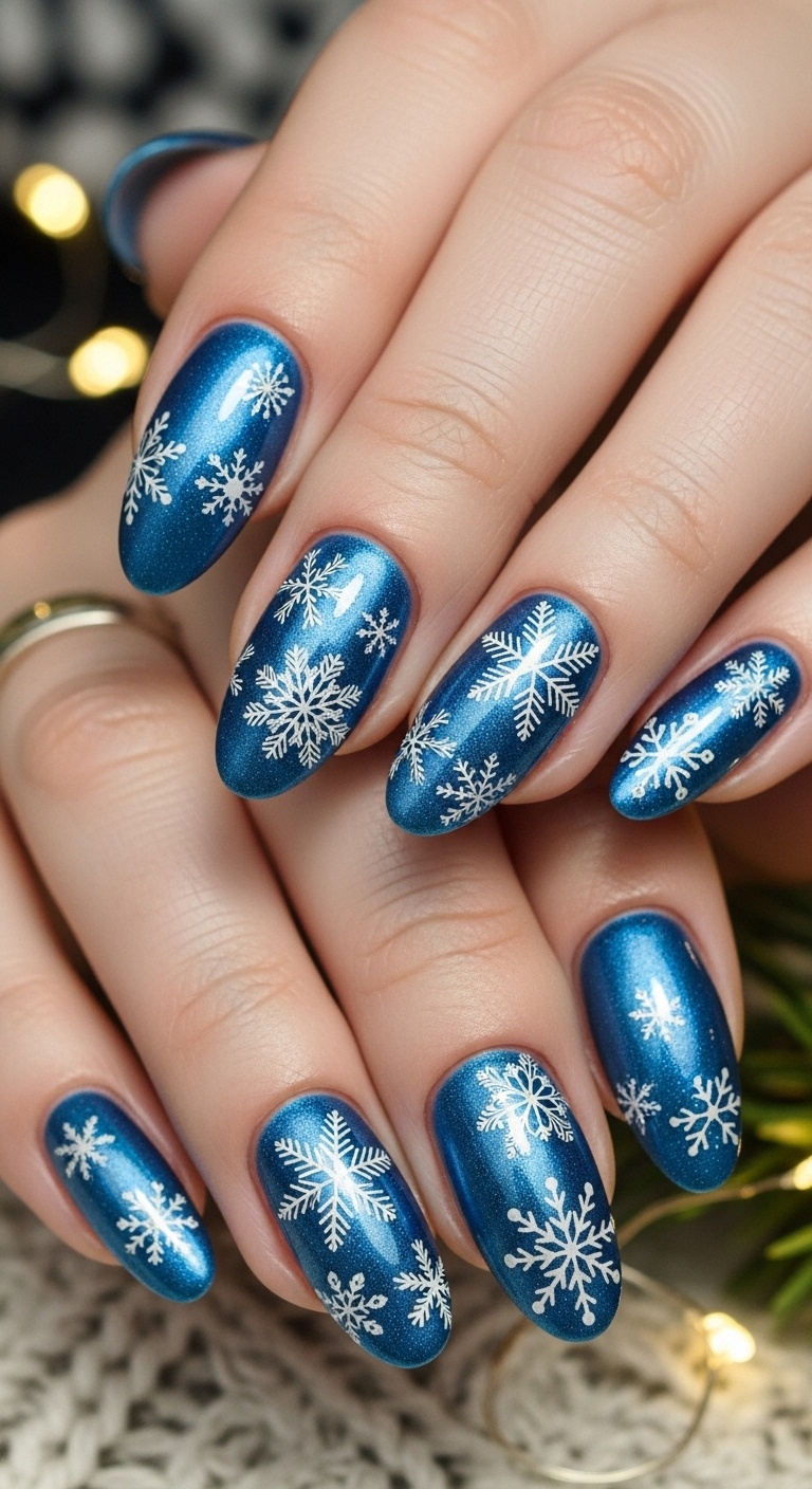 Metallic Blue with Snowflake Decals