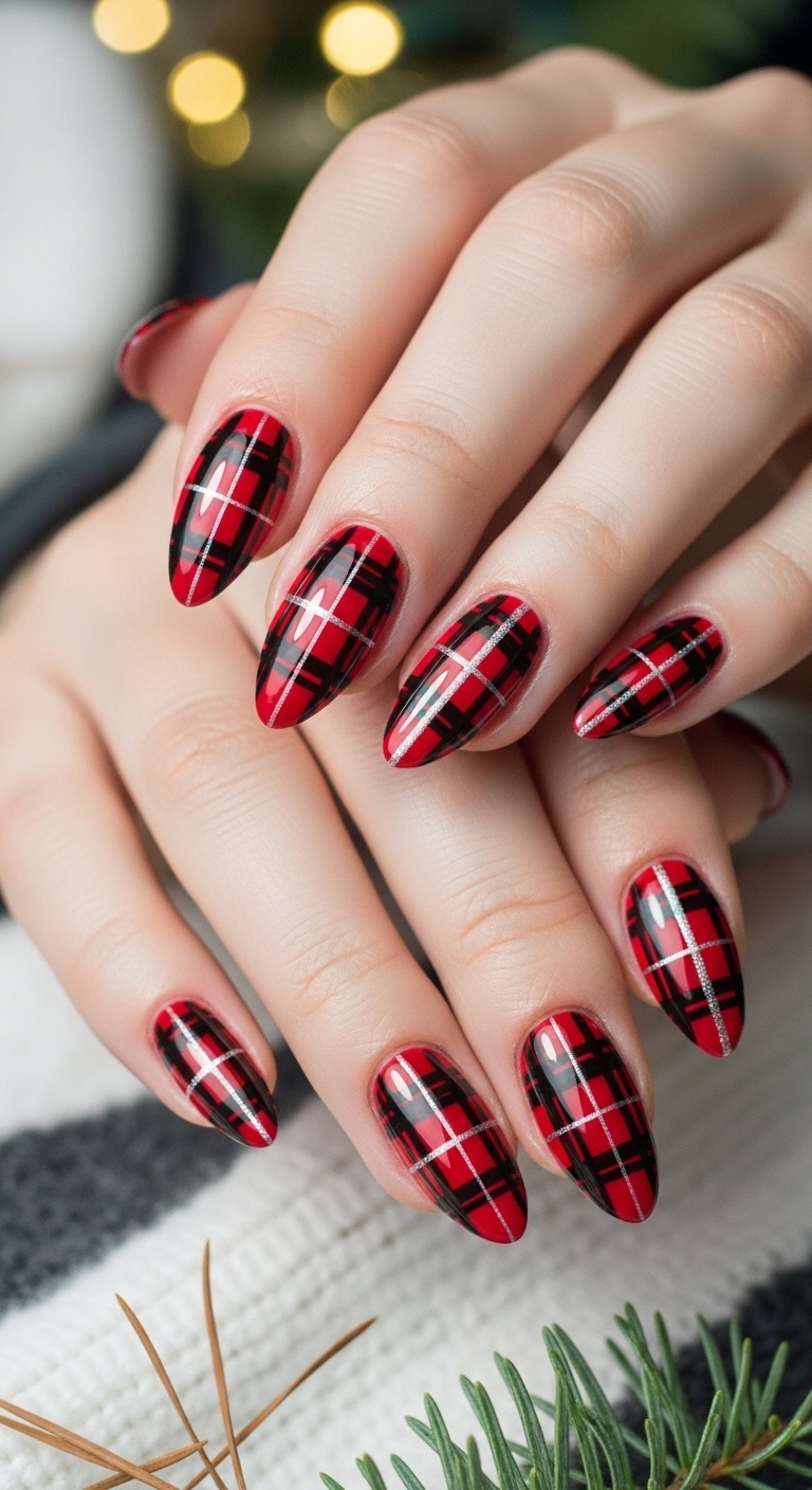 Plaid Pattern in Red and Black