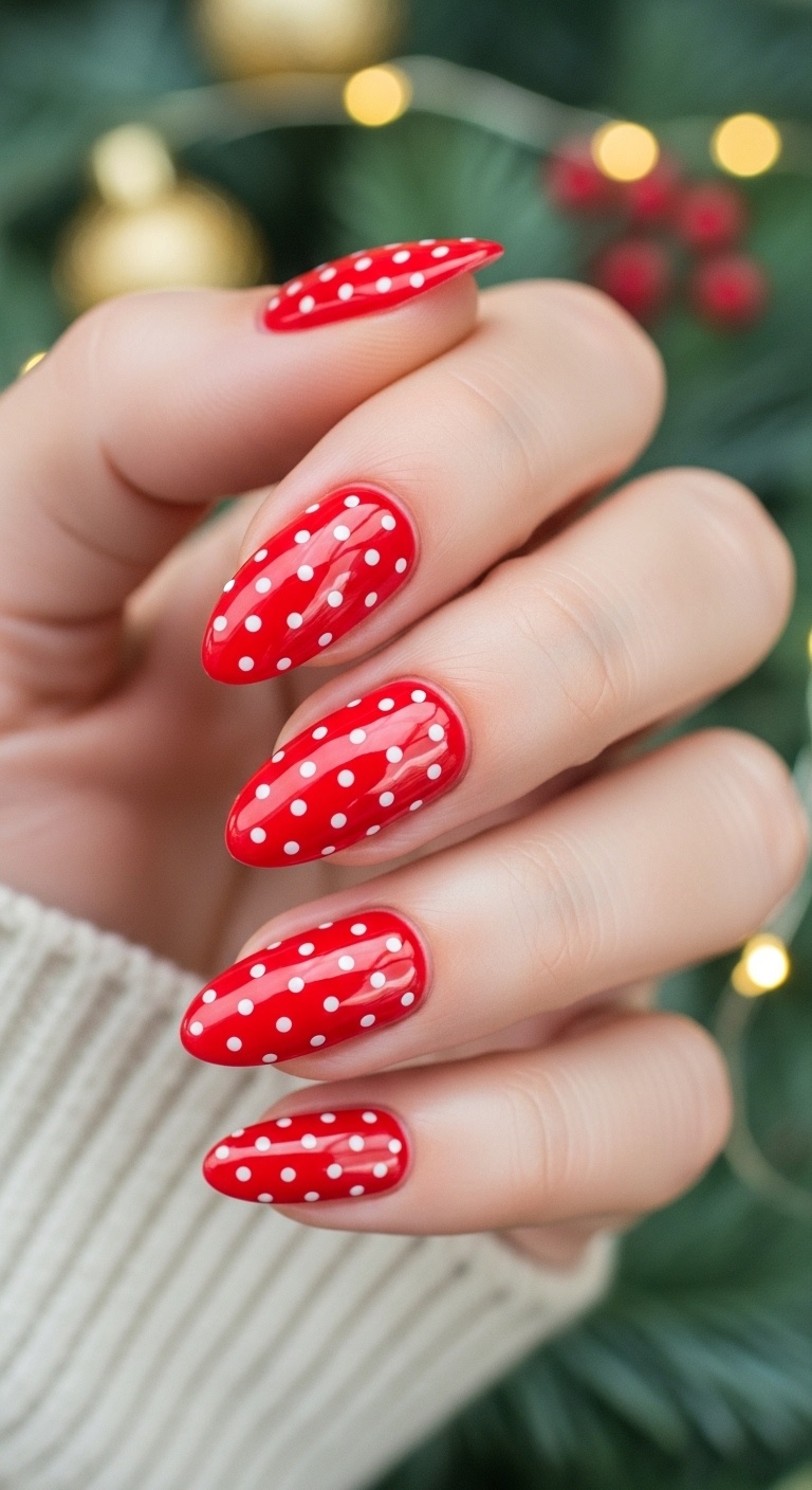 Classic Red with White Polka Dots