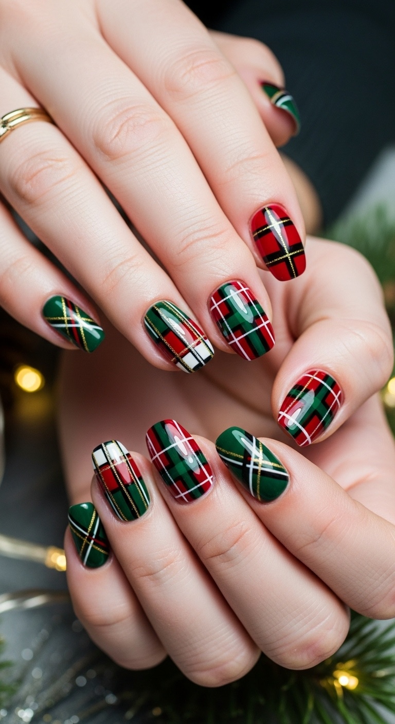 Plaid Patterns in Red and Green