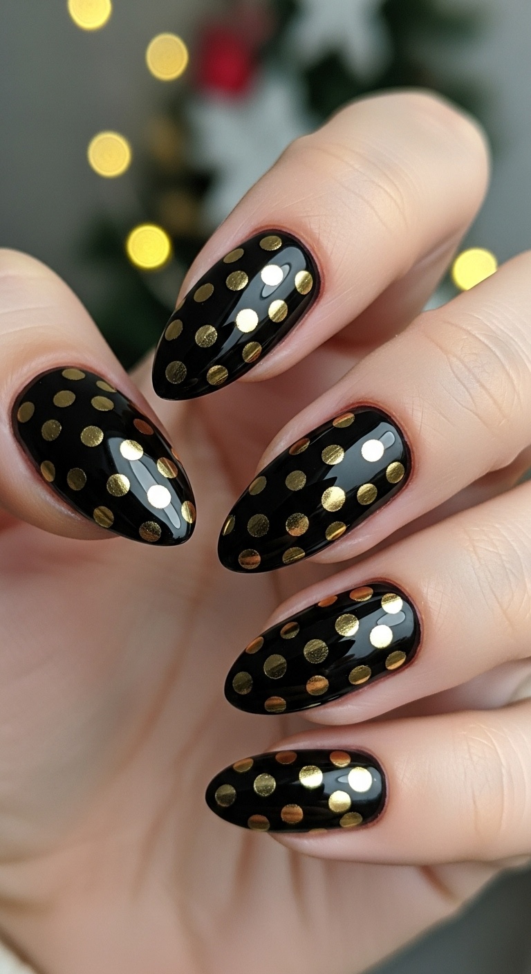 Black and White Plaid Accent Nail