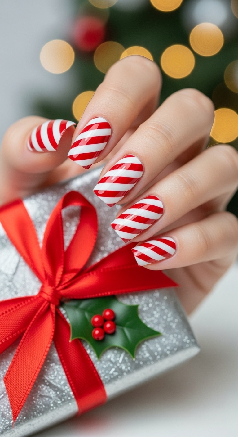 Candy Cane Stripes with Glossy Finish