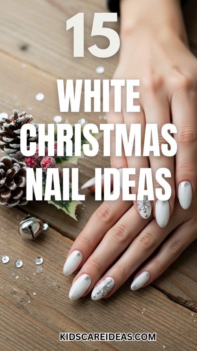 White Christmas Nail Ideas