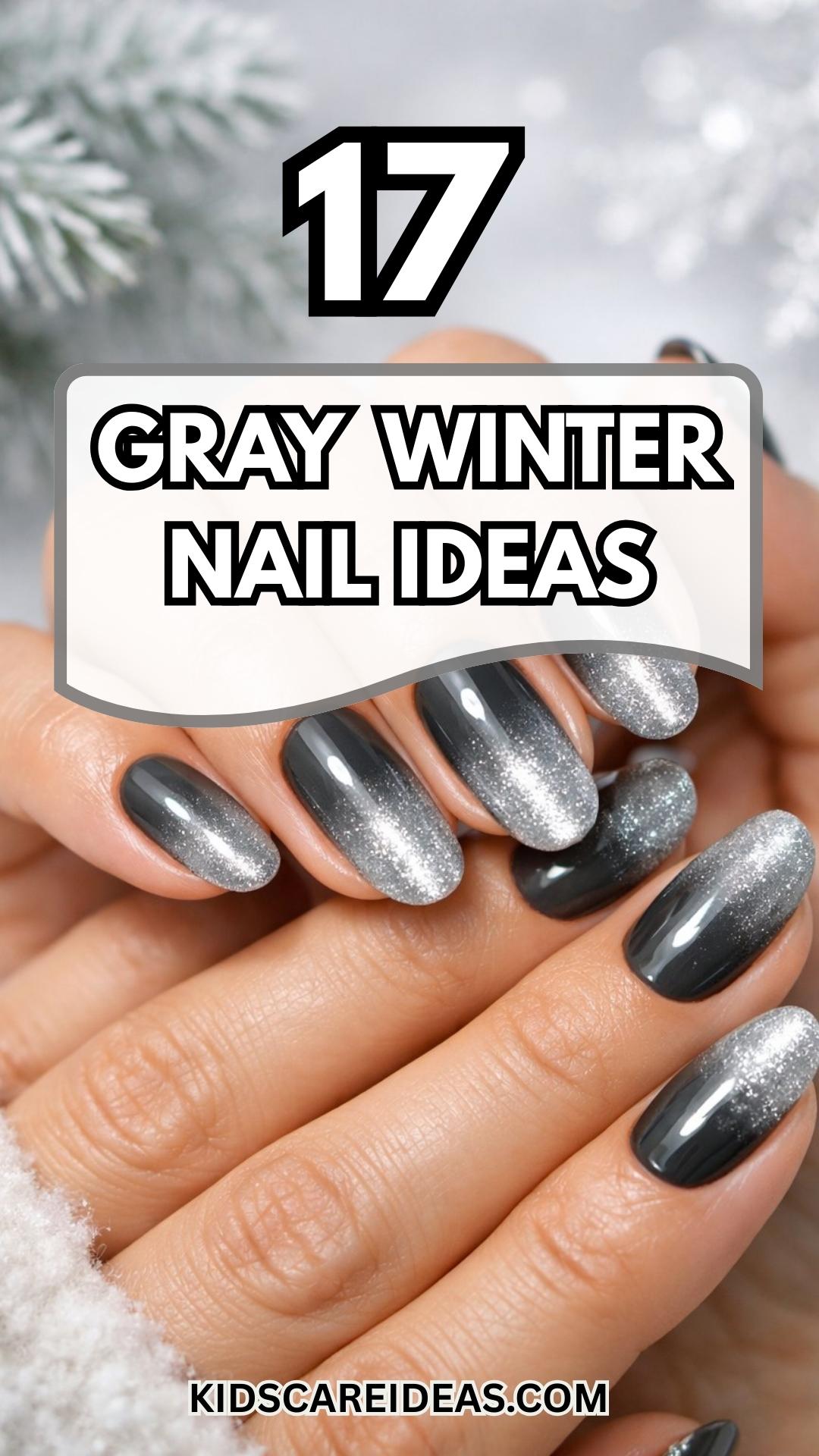 Gray Winter Nail Ideas