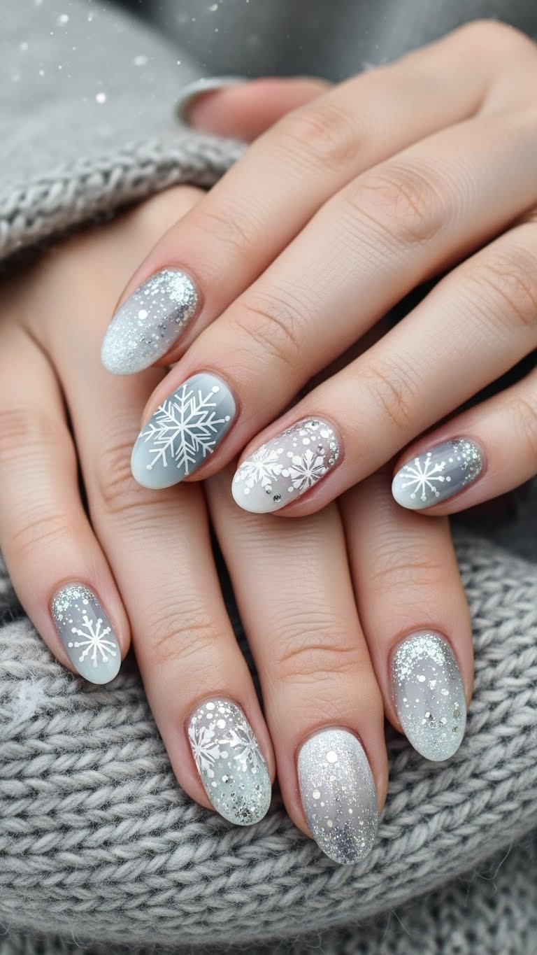Snowflake sparkle tips